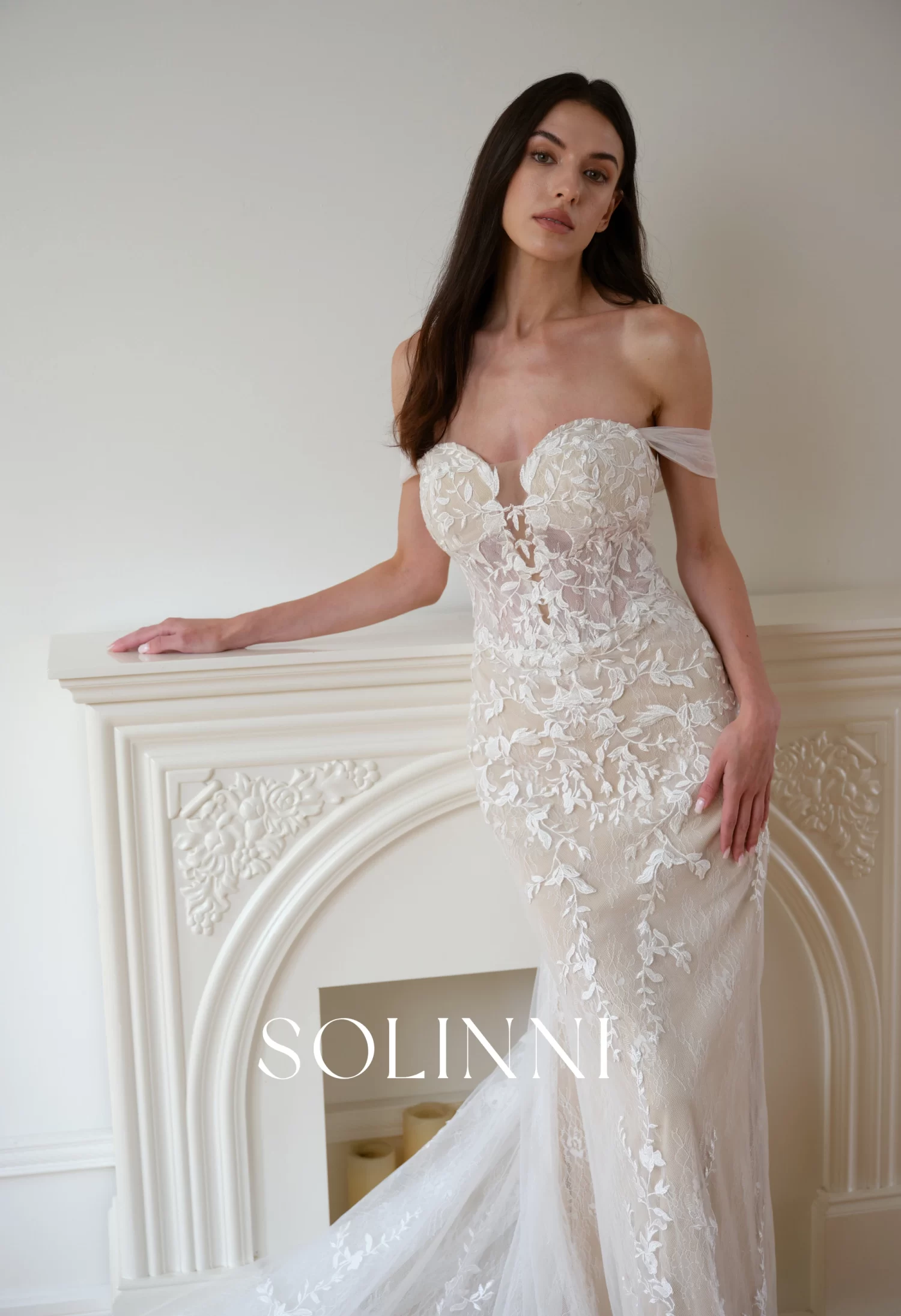 Seraphina – Fit and Flare Lace Wedding Dress with Detachable Sleeves