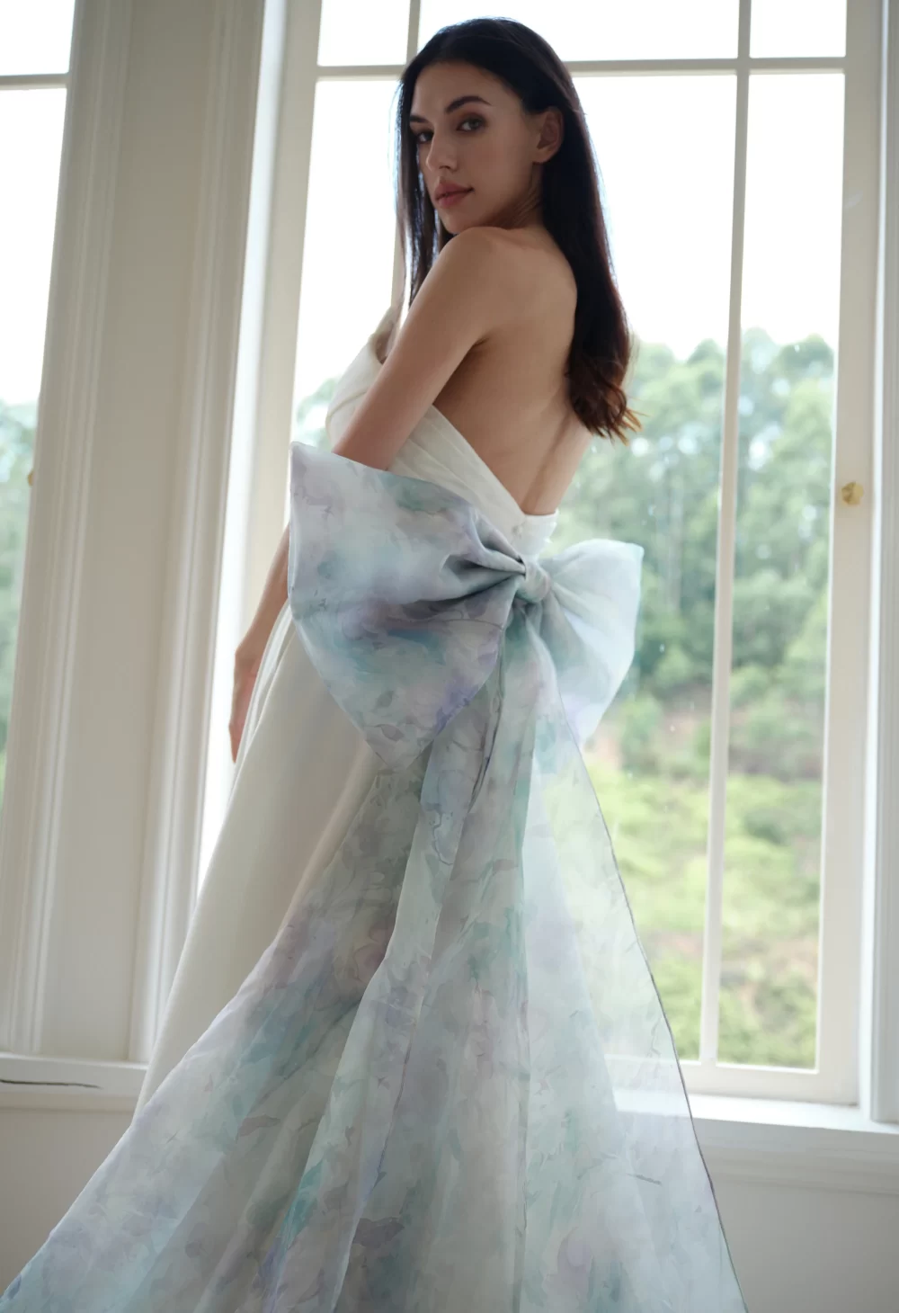 Detachable Colorful Organza Bow Train