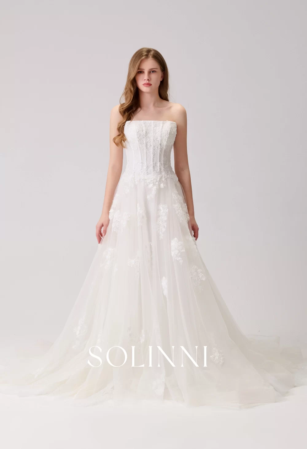 Selene – Cat-Eye Corset A-Line Gown with Sequin Beaded Lace